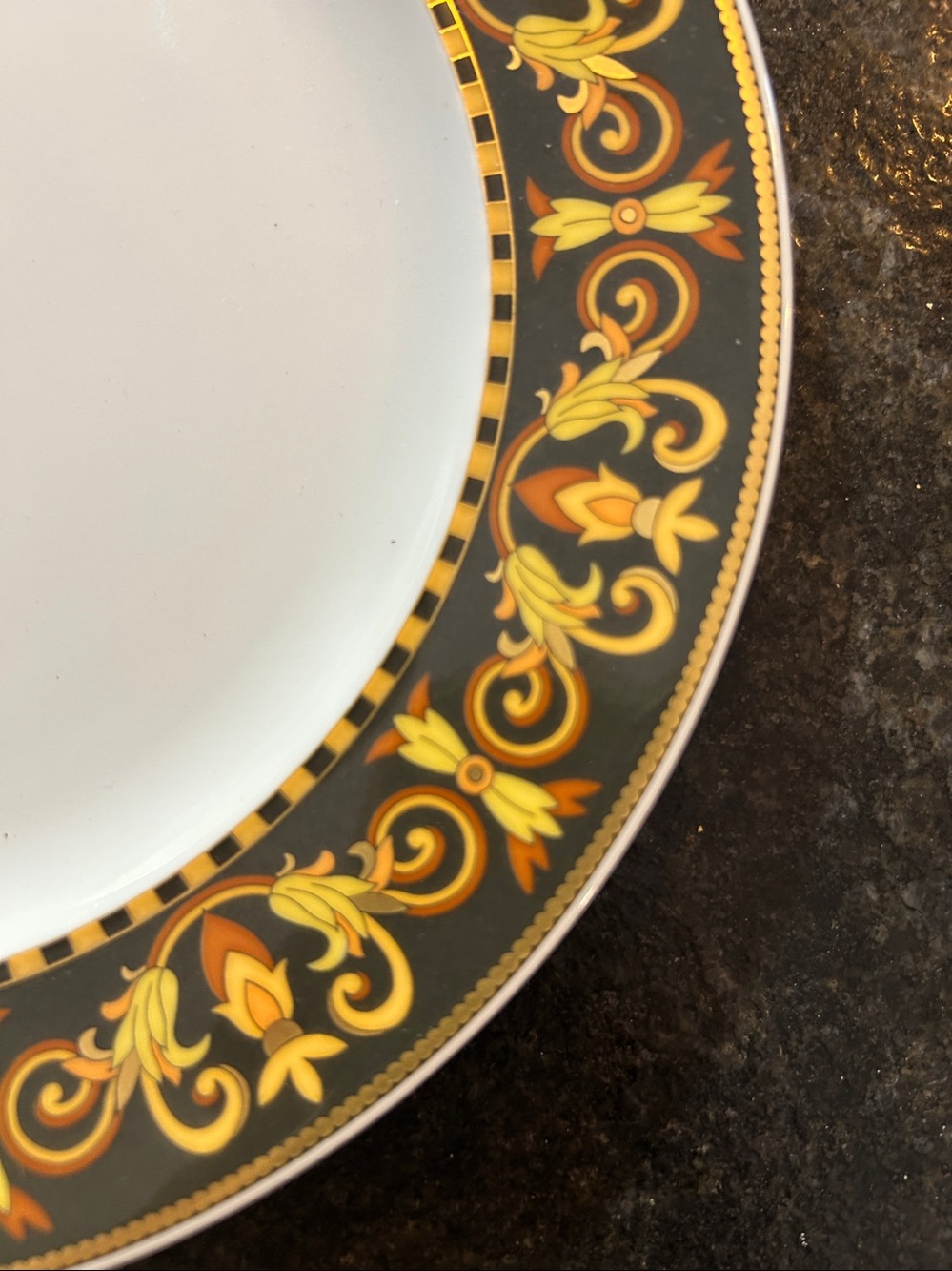3 Versace 9" salad or sm. dinner plates I have 2 barocco and 1 medusa. - Picture 3 of 7